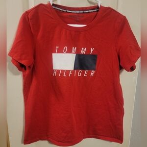 Tommy Hilfiger Red Tee with Logo